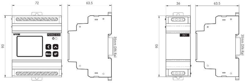 PD194Z-E20 RS485 digital ac watt hour meter smart energy meter