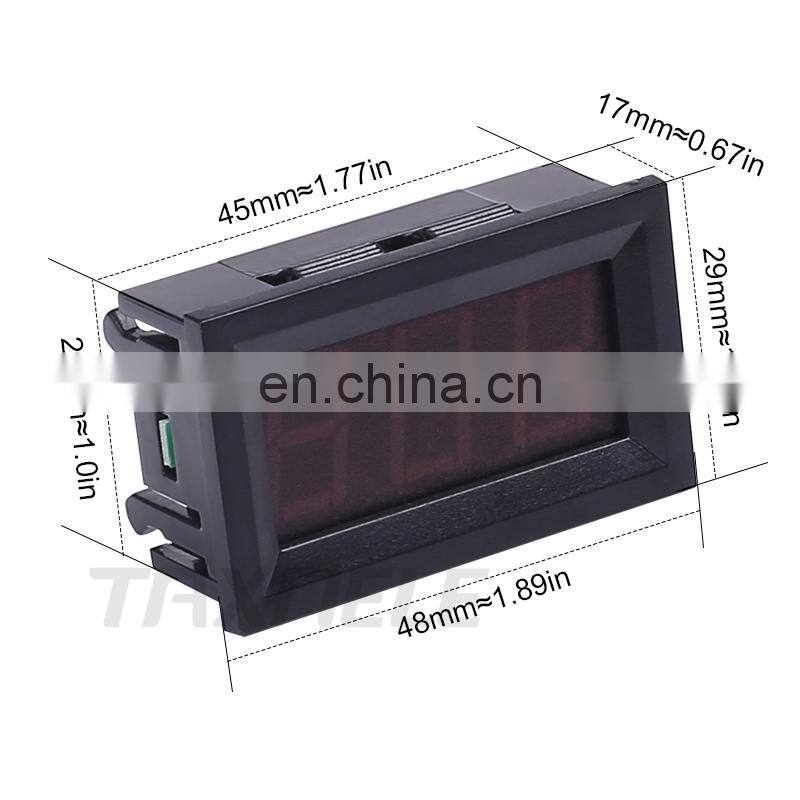 DC 4.5V-30V DC 4.5V-20V 0.56 inch AC 30-500V 2 Wire Digital Voltmeter LED Display Panel Auto Voltage Meter Volt Gauge Car meter