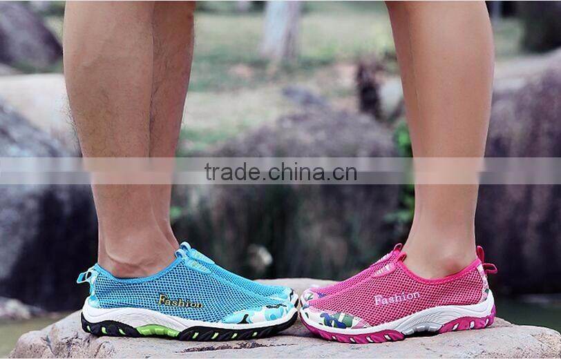 rubber sole comfortable breathable summer mesh women men beach shoes
