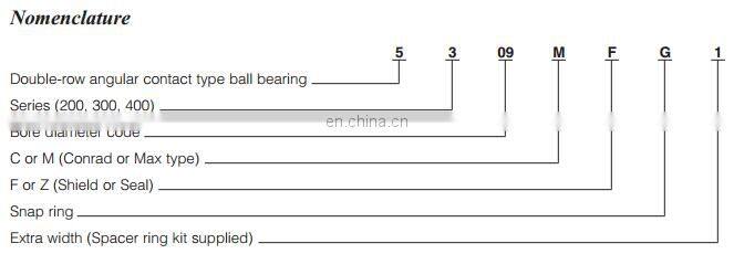 5215-M Double Row Angular Contact Ball Bearing 5215M