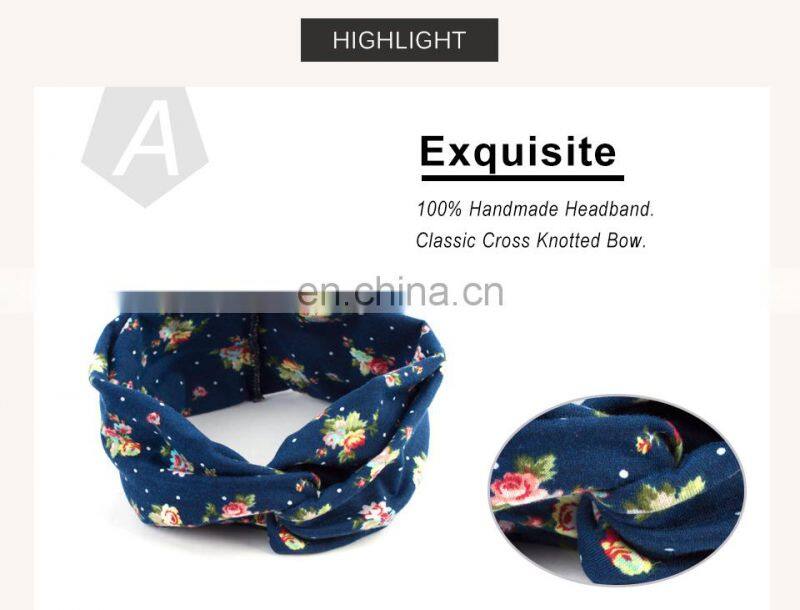 Width Printed Hairband Yoga Headband Sport Workout Headband