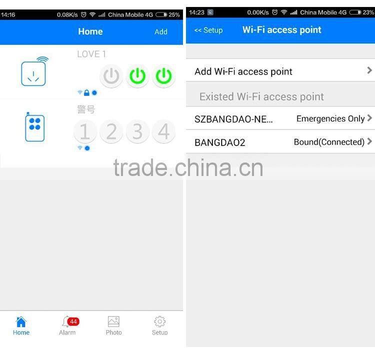 APP Remote Control 3 Outlets 6 Plugs Extension Home Alarm Smart WiFi Power Socket Compatible with 16pcs 315Mhz OR 433Mhz Sensors