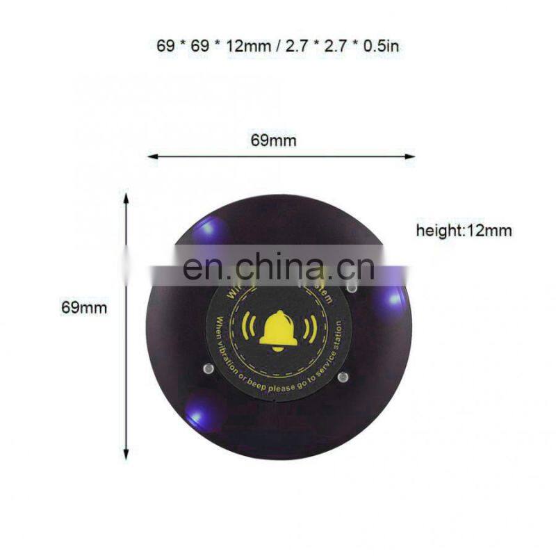 SU-680 Wireless Paging System Restaurant Pager System with 10 Pagers Vibration Beep Light Indicator