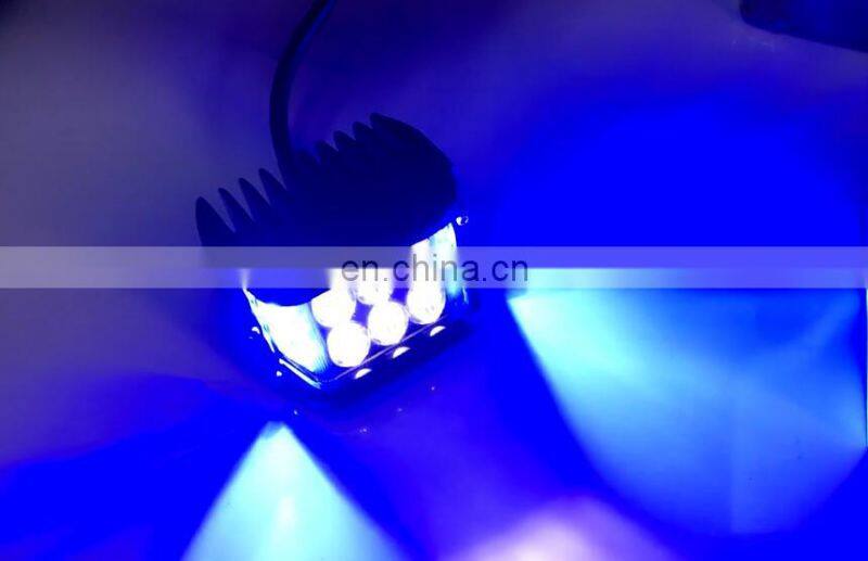 LED6496 LED WORK LIGHT Aluminum Alloy led spotlights driving lights Imitation 48W white and blue flash 9-48V LANTSUN