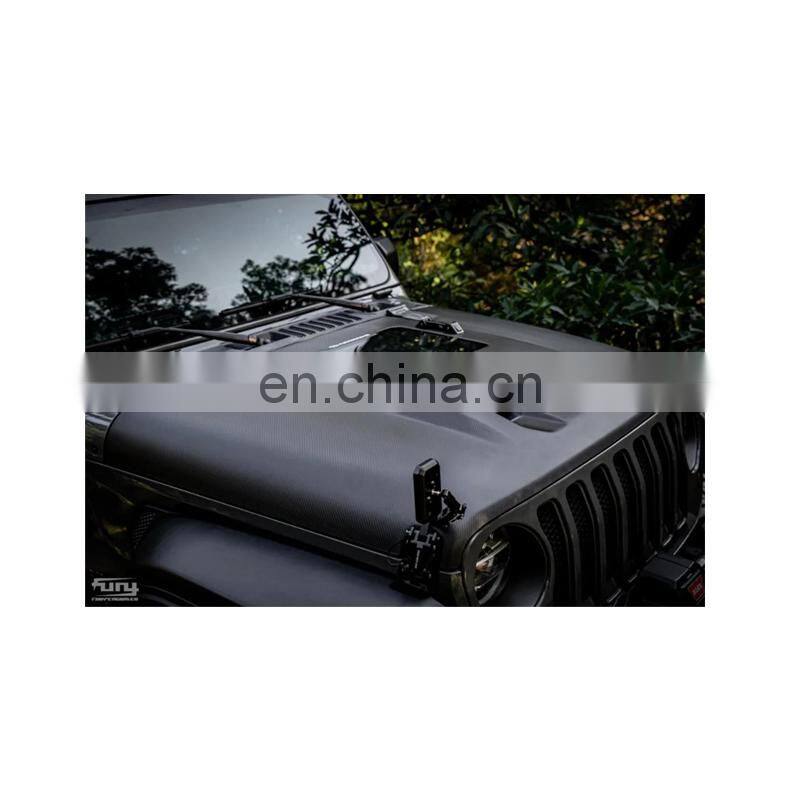 Furengraver carbon fiber hood for Jeep wrnagler JL 2018+ offroad hood parts