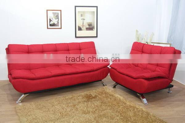 Hot selling Double Cushions Fabric Relax Folding Chair Sofa Bed Home Furniture From China