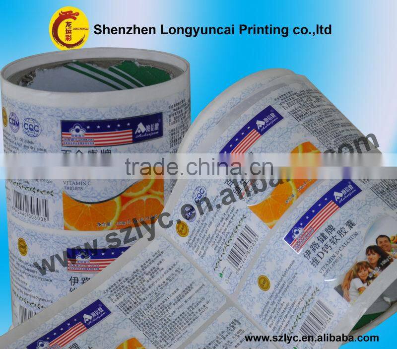 professional printing factory OEM food packing sticker with cheap price
