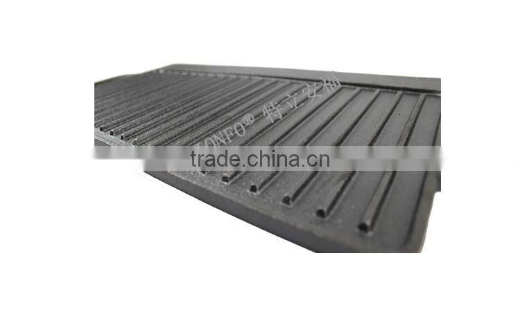 TRIONFO black non-stick pre-seasoned cast iron steak pan