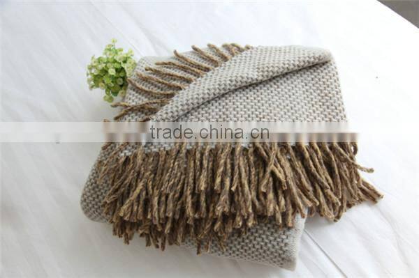 NO.1 China blanket factory life comfortable travel set home textile full size check wool throw plaid blanket