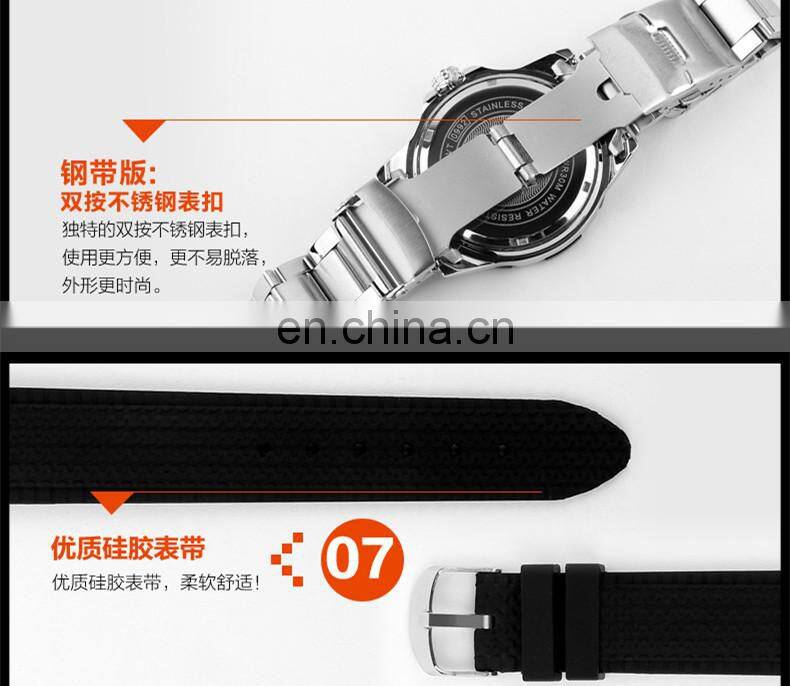 leather stainless steel Japanese movt watch relojes hombre