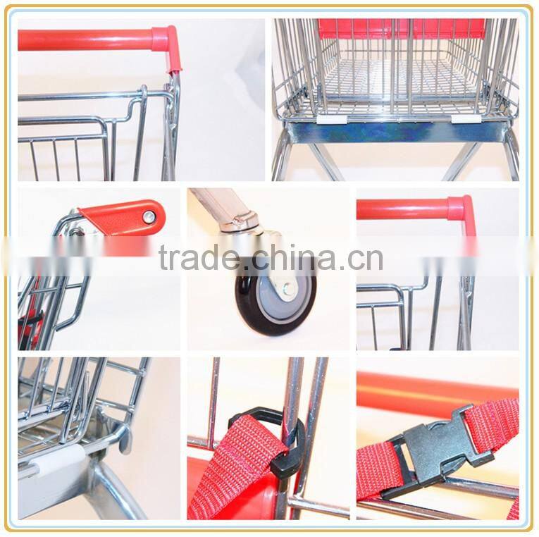 Supermarket stainless steel shopping cart