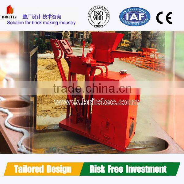 Interlocking clay block machine for small business at home