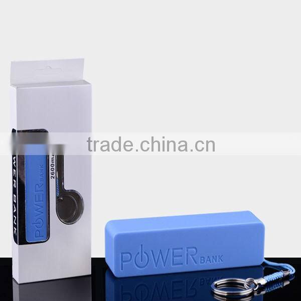 bamboo power bank 2600mah built in cable power bank