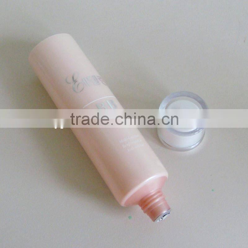 facial cleanser cosmetic tube packaging with acrylic cap,plastic tubes for cosmetics