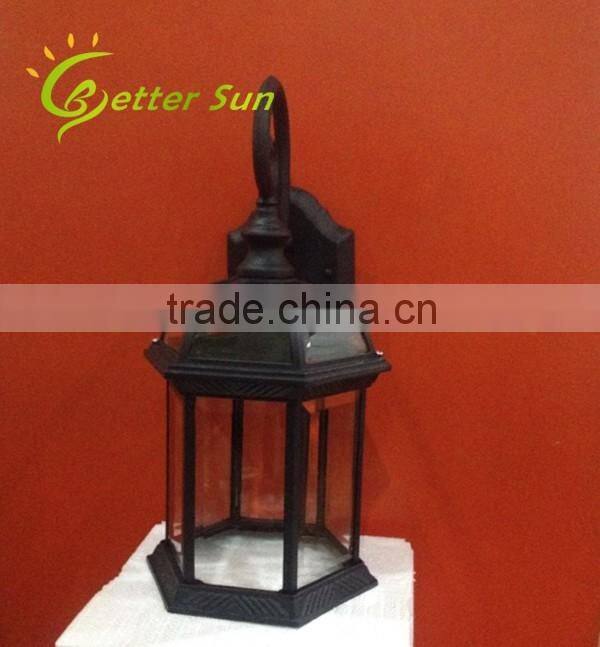 Aluminum Lantern Outdoor Solar Wall Light 110V/Exterior Lighting Fixture