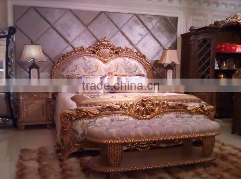 new arrival luxury solid wood princess furniture bedroom