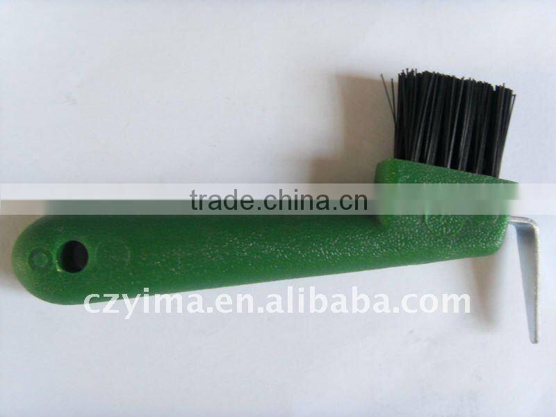 plastic hoof pick with brush