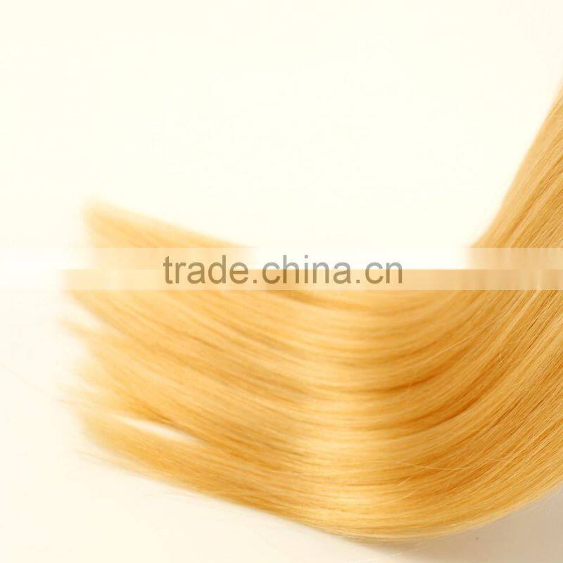 160g 180g 220g 260g full head human remy hair blond clip in hair weaves