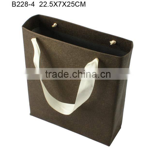 Customized Elegant Art Paper Jewelry Bag for Jewelry Box with Silk Ribbon Manufacturers China B228-3