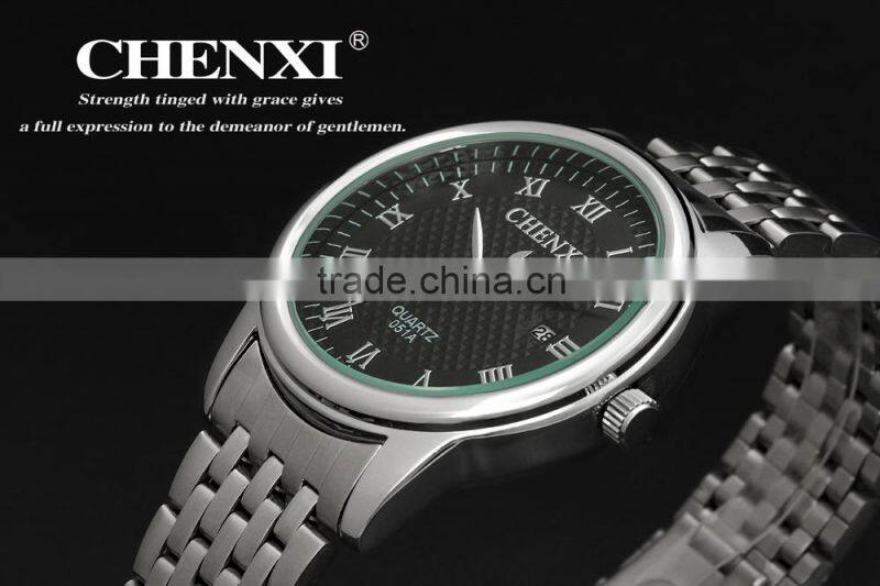 Latest Fashion Water Resisitant Stainless Steel Watches Men Calendar Watch 051AMS