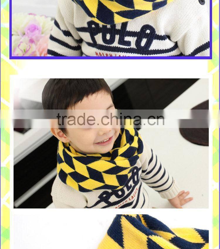 Wholesale 2014 Winter New Rhombus Design Unisex Boys Girls Winter Scarf