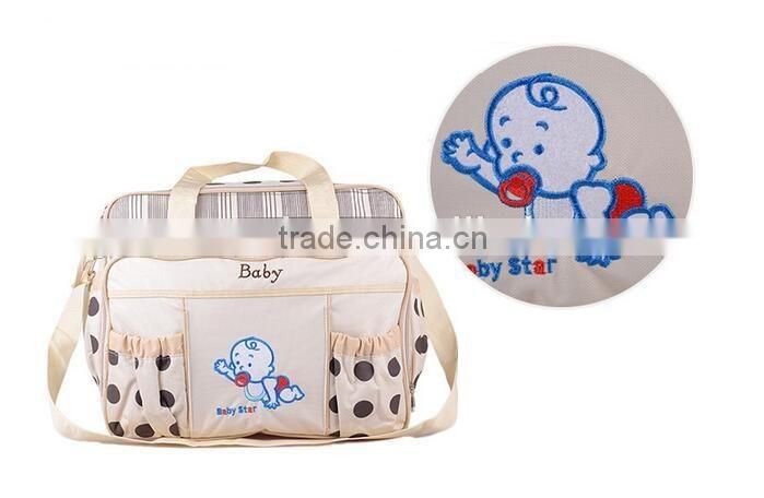 High quality large functional mommy bag cute baby diaper bag
