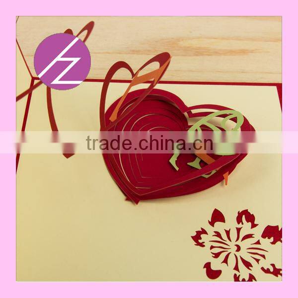 Stereo Heart Shape 3D Wedding Invitation Party Card 3D-2