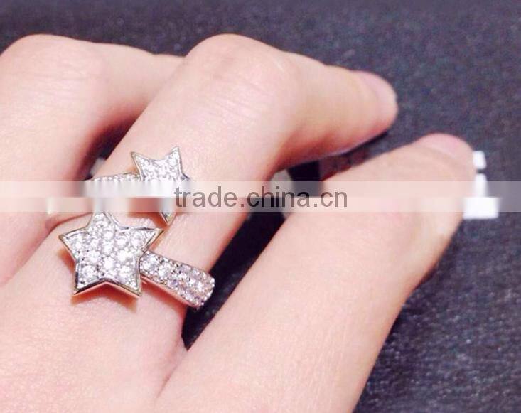 Fashionable Jewelry Gold Plated CZ Diamond Ring