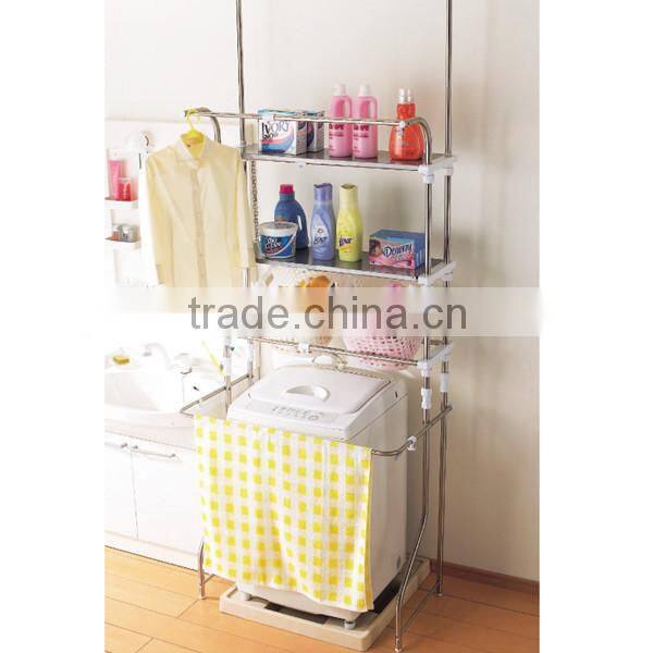 washing machine stowage racks&Home bathroom washing machine tubular storage rack 3S-08
