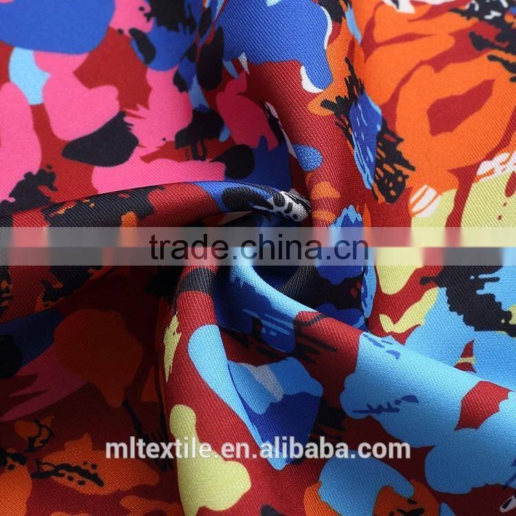 95%polyester5%spandex scuba air layer digital printing fabric for garment and t-shirt