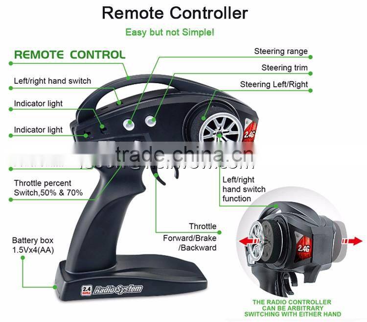 1/12 scale electric rc vehicle high speed racing car with 4WD 2.4G
