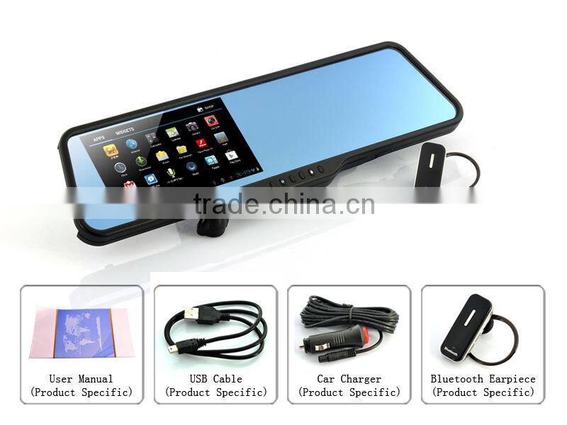 Smart rear view camera GPS with GPS navigation bluetooth DVR and android 4.0