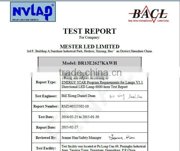 3000K Energy star rated LED BR30,1020lm,14w dimmable LED BR30 bulbs,UL/CUL certified,LM79/LM80 test reports available