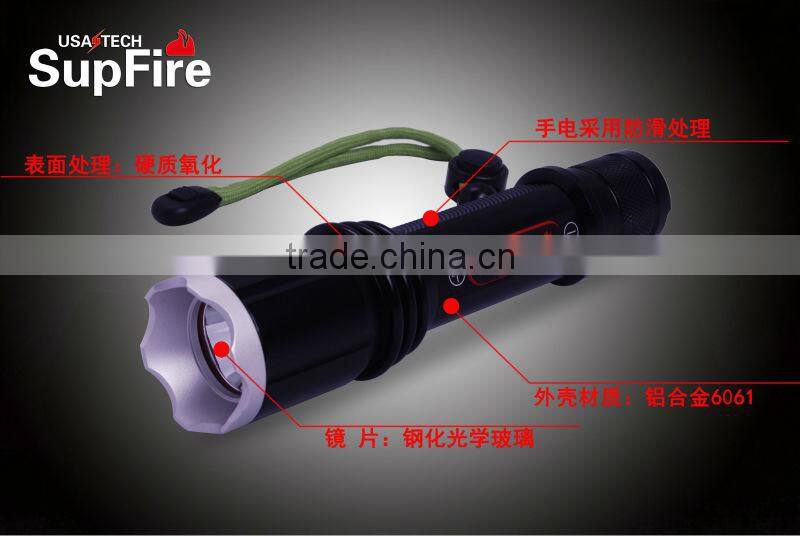 Searchlight charge type waterproof led flashlight