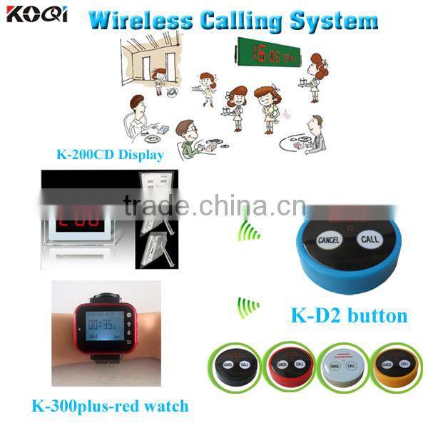 wireless queue management system for restaurant in 433mhz with menu holder hot sales