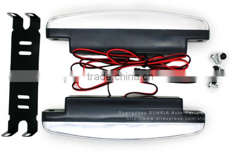 White LED with 8 LED Daytime Running Lights Set