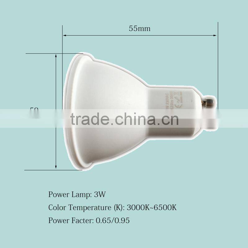 China Products 160Degree Wider Beam Angle Spot LED GU10 CE RoHS 3Watt Indoor