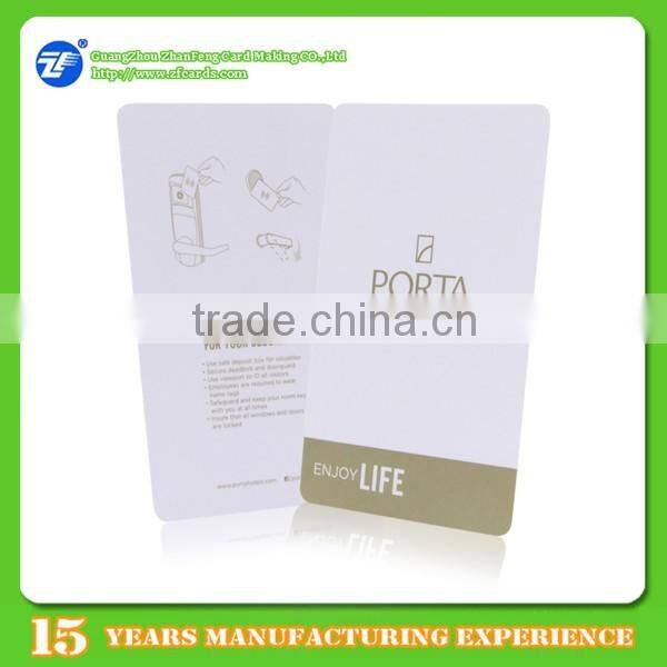 standard size smart card f08 rfid chip hotel lock card