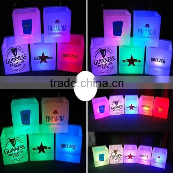wine ice bucket led plastic cooler ioce led cooler bucket