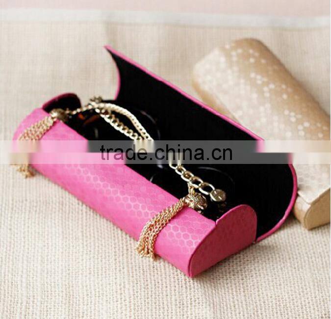 2016 unique desgin folding wholesale case color eyeglasses case