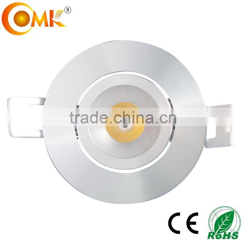 1w 3w High Glossy Silver lamps of ceiling Bridgelux adjustable fancy ceiling lights with import lamps from china