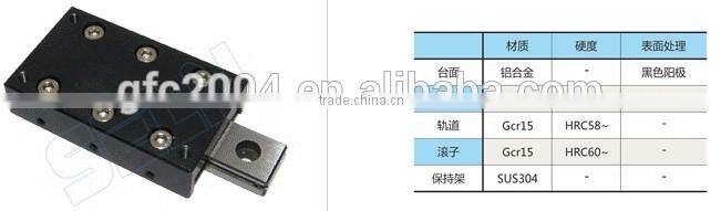 Crossed Roller slide way Linear guide rail