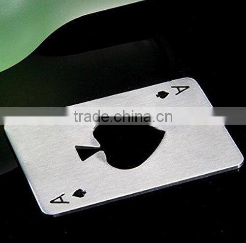 Credit Card Size Casino Poker Shaped Bottle Opener