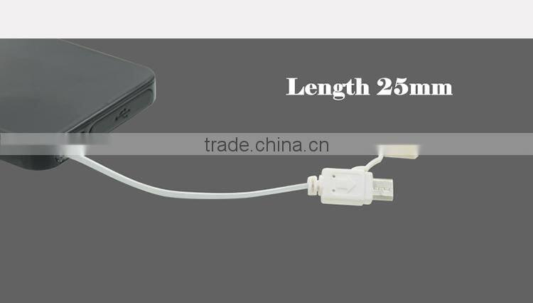 Original PengTeng-K82 3500mAh Capacity Retractable Power Bank Ultrathin Portable External Battery Backup Charger for traveling