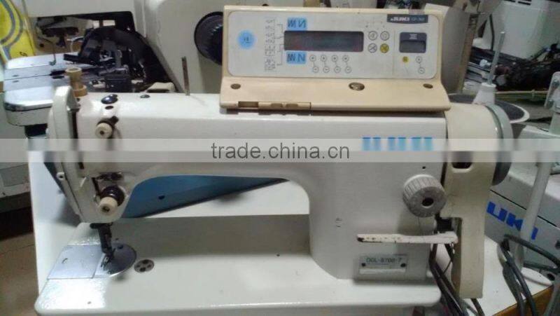 The lowest price used juki single needle 8700 series lockstitch industrial sewing machine