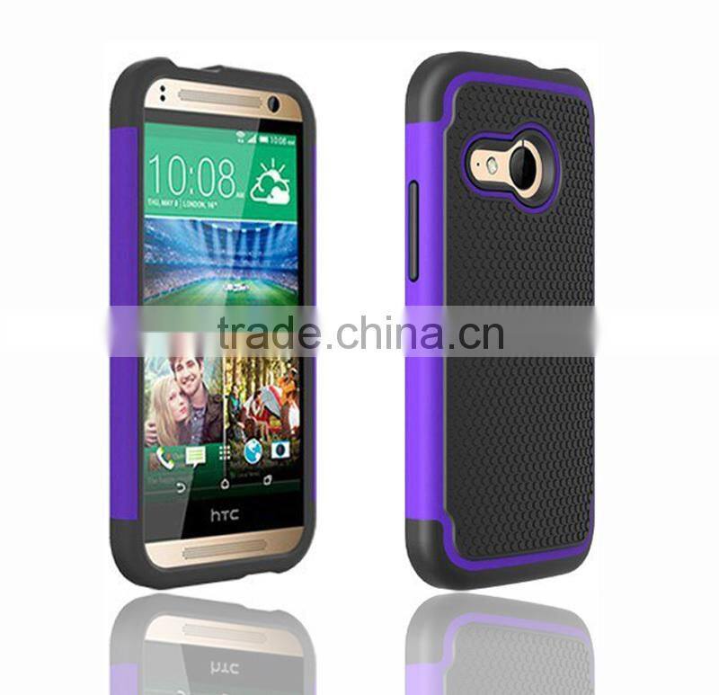 2015 New Universal sturdy and durable rugged ballistic shockproof defender cheap ballistic durable TPU case for HTC One M8 mini