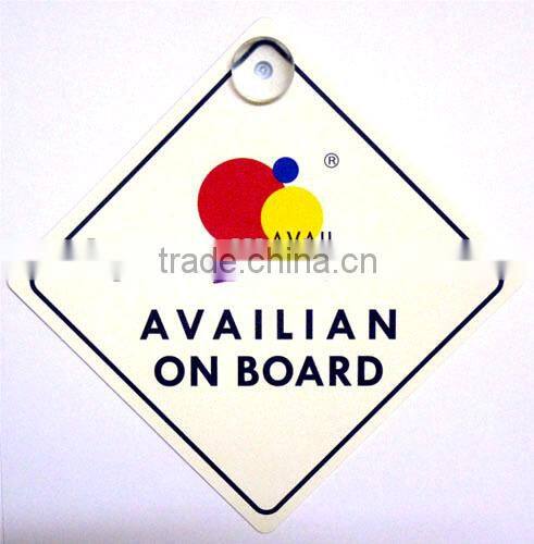 high quality car window sign with suction cup (M-CS118)