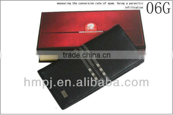 2013 western mens long wallets with cowhide leather material