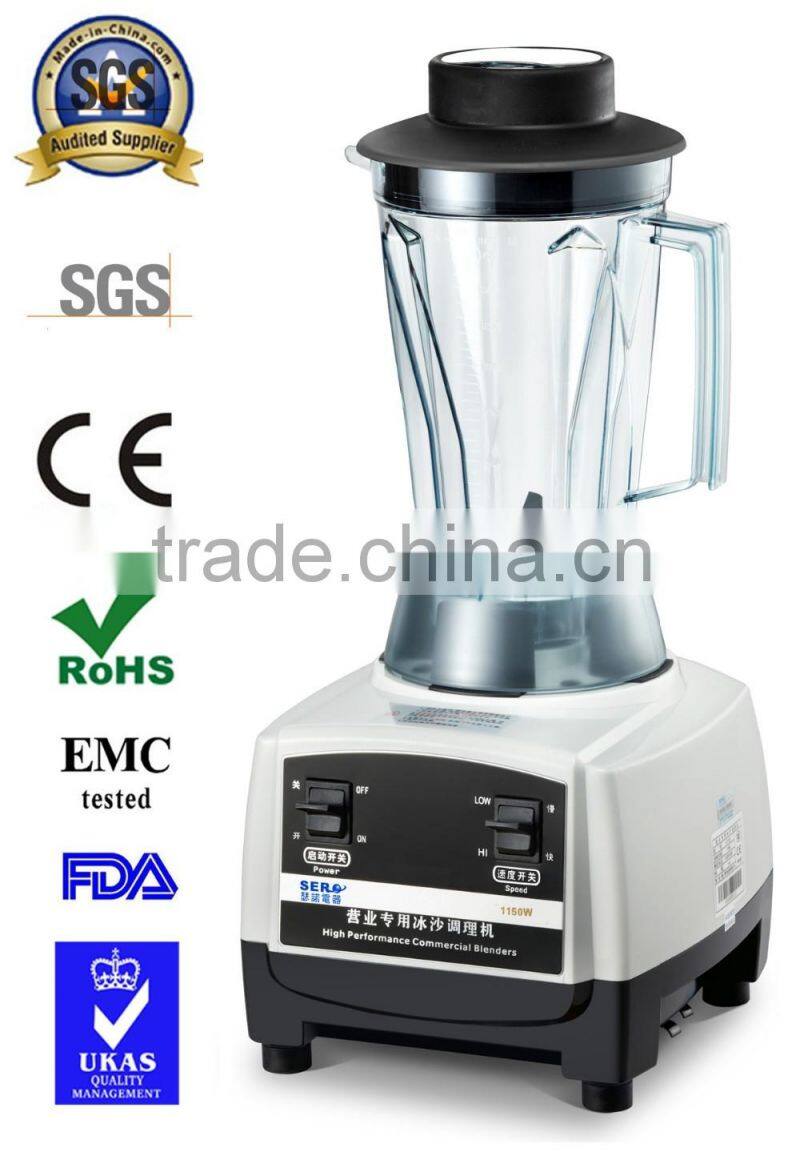 Professional Powerful work top type high performance ice blender machine/food processor /smoothie maker
