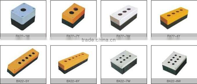 CNGAD 7-hole white plastic electric switch station(plastic control box,switch box)(BX22-7W)